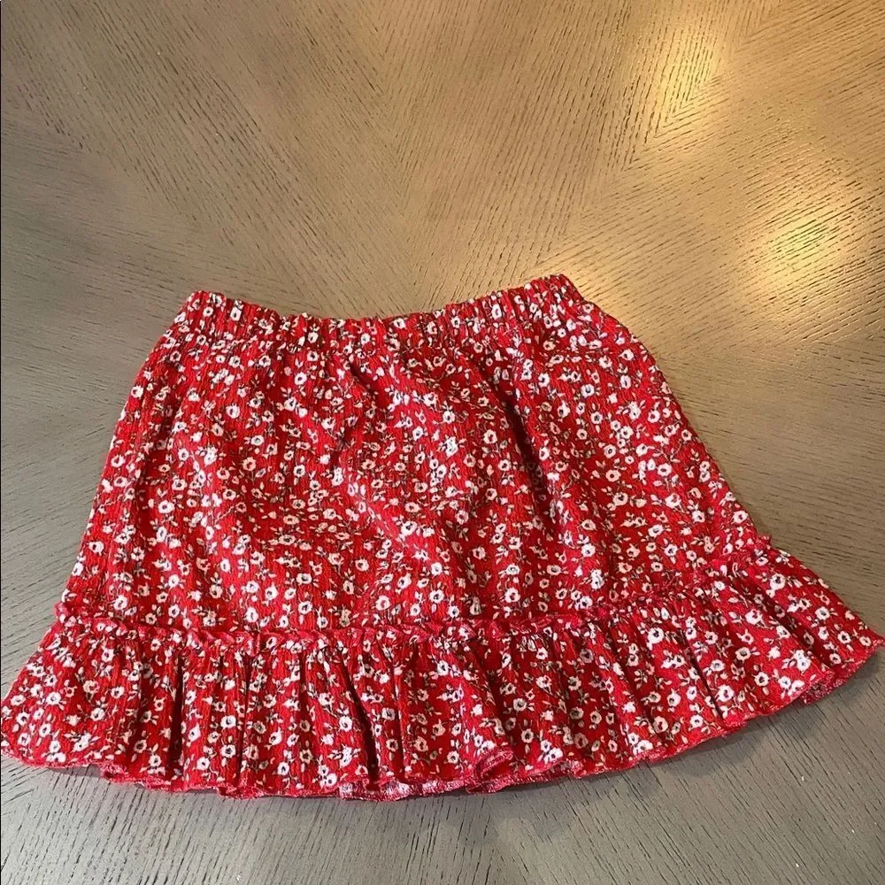 Next Floral Red Skirt size 7 yrs